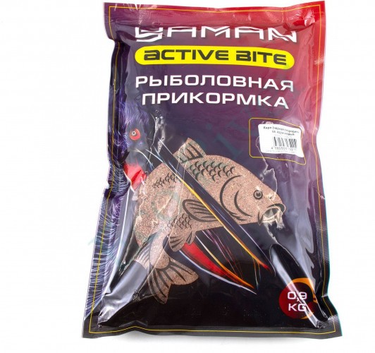 Прикормка Yaman Active Bite Сазан (малина), цв. красный, 900 г/15/