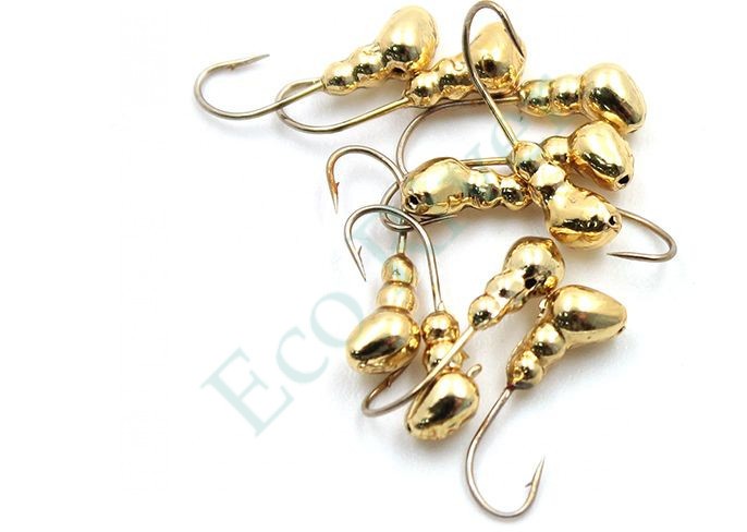 Мормышка Яман муравей с отв.,цв.GOLD PLATED, d 4, вес 0,6 г (уп. 5 шт.)