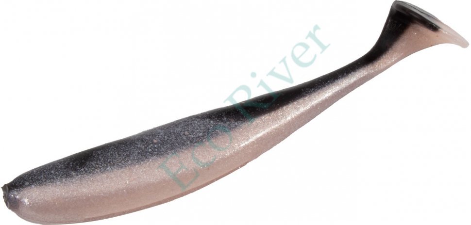 Виброхвост Yaman PRO Plum Blossom, р.4 inch, цвет #34 - Black Red Flake/Pearl (уп. 6 шт.)