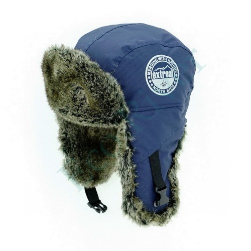 Шапка-ушанка Extreal Тикси шиншилла/мембр. син. XL