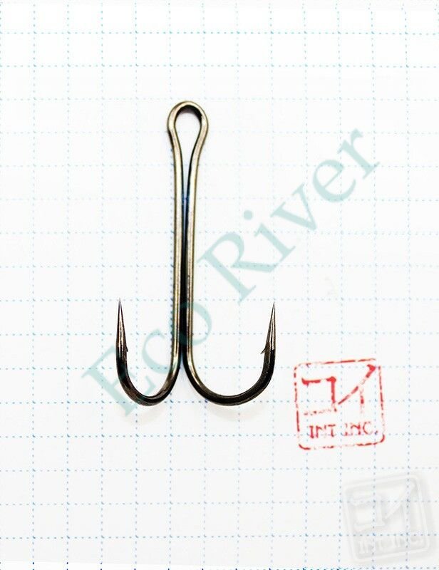 Крючок KOI DOUBLE HOOK, размер 3/0 (INT), цвет BN, двойник (10 шт.)/19/