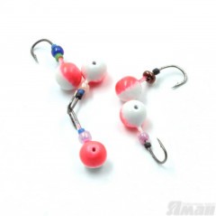 Мормышка литая Яман Дробинка, вес 0,5 гр., кр. Kumho №41, цв. фц. красный с/накопит. (уп. 5 шт.)