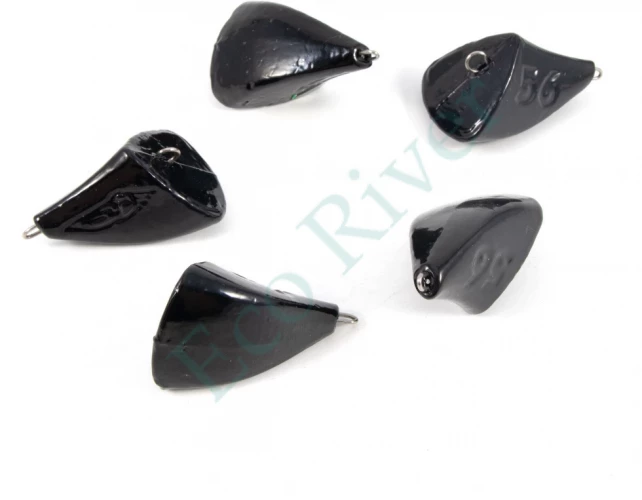 Груз Пуля-эксцентрик окрашенный разборный Яман (5 шт.) - 56 гр., чёрный/100/