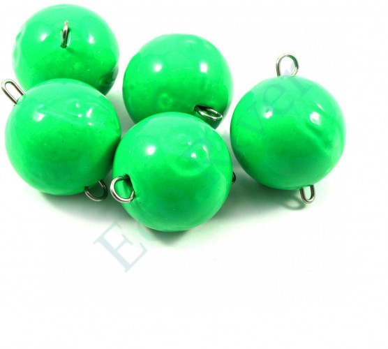 Груз Чебурашка окрашенный разборный Яман (5 шт.) - 48 гр., зелёный/125/