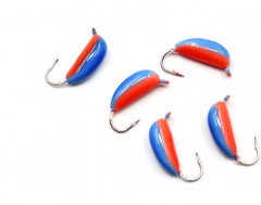 Мормышка вольфрамовая Яман  Банан с ушк, р.3 вес 1,10,цв.красно-синий.(уп.5 шт.)