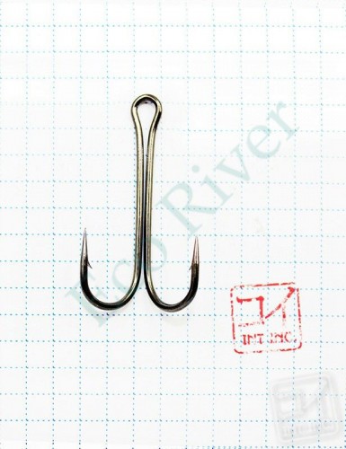 Крючок KOI DOUBLE HOOK, размер 2/0 (INT), цвет BN, двойник (10 шт.)/19/