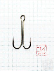 Крючок KOI DOUBLE HOOK, размер 2/0 (INT), цвет BN, двойник (10 шт.)/19/