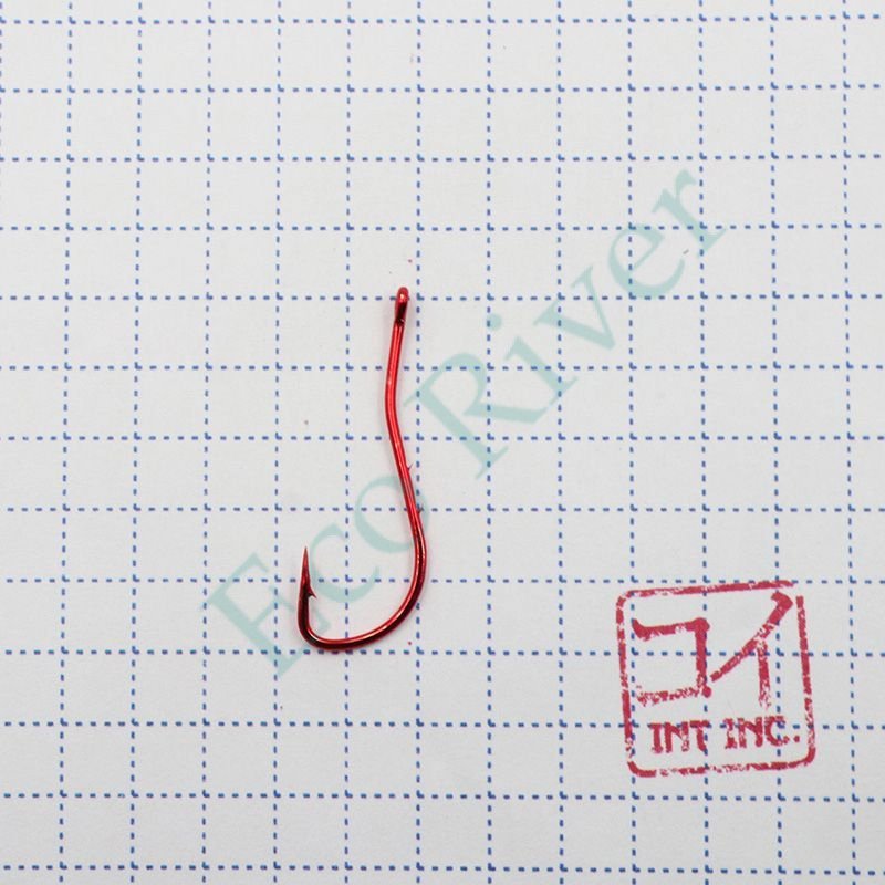 Крючок KOI RYUSEN-RING-2BH, размер 6 (INT), цвет RED (10 шт.)