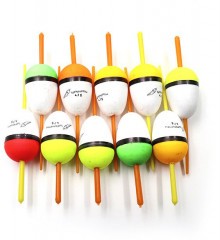 Поплавок Яман Бочонок, пенопласт, 4,7 г, цвет в ассорт. (уп. 10 шт.)/500/