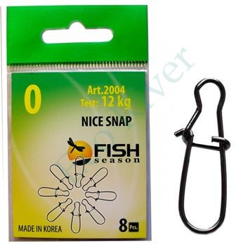 Застежка Fish Season Nice №000 4кг 8шт 2004-000F