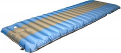 Матрас кемпинговый надувной Следопыт, с насосом, 190x60x12 cм, голубой/серый/12/