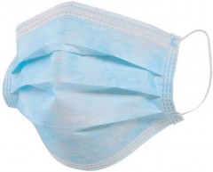 Маска одноразовая 3-х слойная, нестерильная (уп. 50 шт.)/2500/