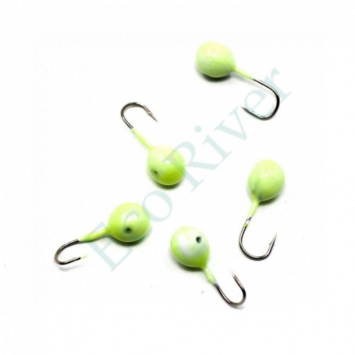 Мормышка вольф Яман Шар с отв, р.4, вес 0,60 цв.фосф.(уп.5 шт.)