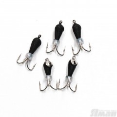 Мормышка вольф. безнасадочная Яман Черт с петлей с коронкой из никеля (короткий), d-4 мм, вес 1,1