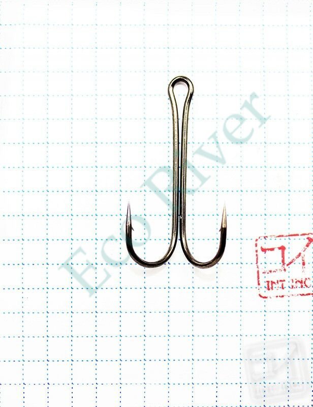 Крючок KOI DOUBLE HOOK, размер 1/0 (INT) цвет BN, двойник (10 шт.)/19/