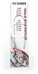 Поводок стальной Namazu Leader 7х7, d-0,40 мм, L-15 см, test- 18 кг (уп. 2 шт.)