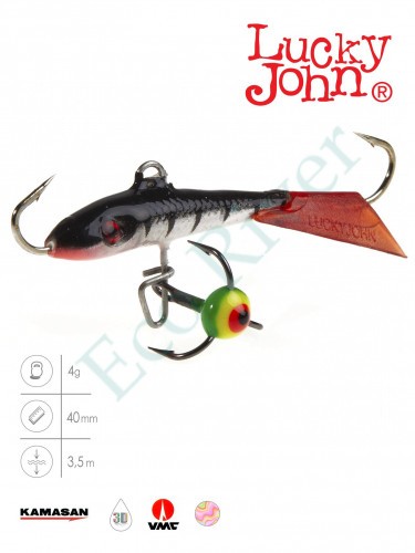 Балансир Lucky John Fin 40мм+тройник 71313-12HRT