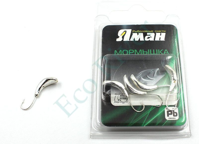 Мормышка Яман Комар с отв., цв.SILVER PLATED, р.5, вес 1,0 г (уп. 5 шт.)
