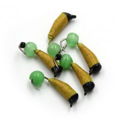 Мормышка вольф. безнасадочная Яман Ручейник №7, d-2.5 мм, L-9.5 мм, вес 1,00 гр., кошачий глаз све