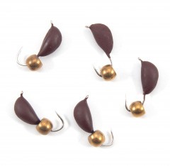 Мормышка безнасад. Яман Банан матовый шоколад, d-4,5 мм, вес 1,3 г, шарик латунный (уп.5 шт)