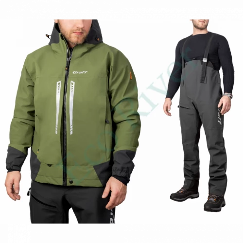 Костюм рыболовный Graff демисезонный размер XL/182-188 (Bratex 20000, оливковый)