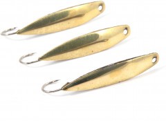 Блесна вертикальная Яман Обратка, размер 37 мм, вес 3,7 г, цвет латунь (уп.3 шт.)/150/