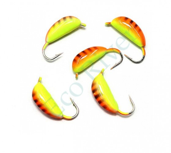 Мормышка вольфрамовая Яман Банан с ушк, р.4,вес 1,50,цв.жел.-оранж.(уп.5 шт.)