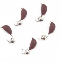 Мормышка безнасад. Яман Банан матовый шоколад, d-4,5 мм, вес 1,3 г, шарик никелированный (уп.5 шт)