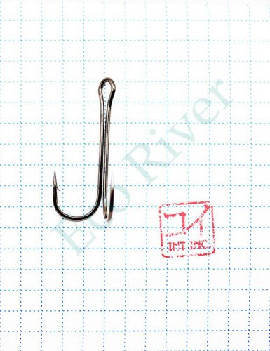 Крючок KOI DOUBLE HOOK, размер 2 (INT), цвет BN, двойник (10 шт.)/19/