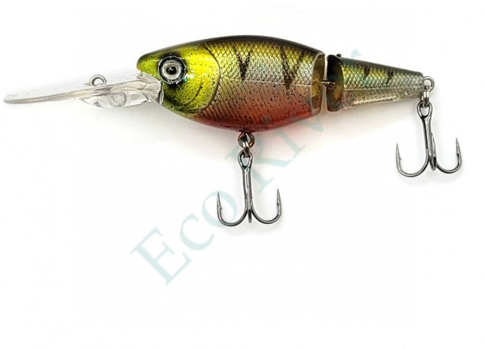 Воблер Namazu Jointed Zun Shad, L-70 мм, 12,3г, крэнк, составной, тонущий (0,5-2,5м), цвет №17/200