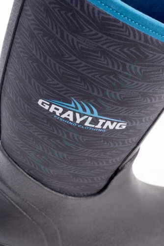 Женские рыбацкие сапоги GRAYLING Sirena(Сирена), cерый/синий