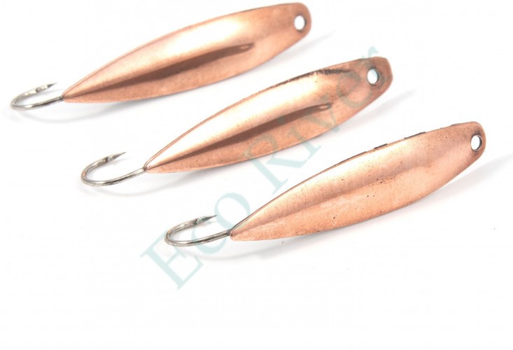 Блесна вертикальная Яман Обратка, размер 37 мм, вес 3,7 г, цвет медь (уп.3 шт.)/150/