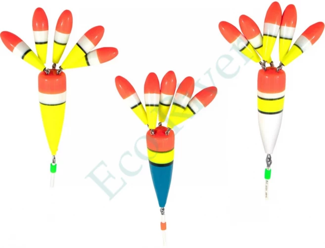 Поплавок зимний Яман Цветок 5, бальса, 3,0 г, цв. в ассорт. (уп. 3 шт.)