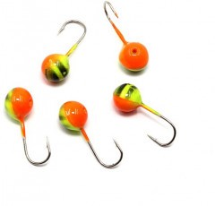 Мормышка вольфрамовая Яман  Шар с отв, р.4,5 вес 0,85 цв.аргиана(уп.5 шт.)