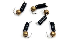 Мормышка безнасадочная Яман Гвоздешарик черный, d-2,5 мм, вес 0,6 г, шарик латунный (уп. 5 шт.)