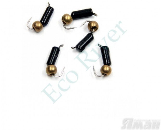 Мормышка безнасадочная Яман Гвоздешарик черный, d-2,5 мм, вес 0,6 г, шарик латунный (уп. 5 шт.)