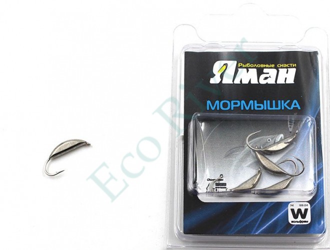 Мормышка вольфрамовая Яман Супер банан с ушк, р.2,2 вес 0,50 цв.никель(уп.5 шт.)