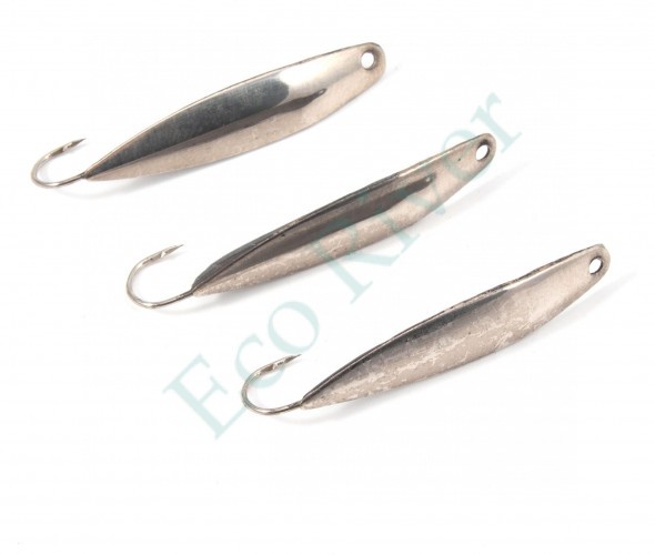 Блесна вертикальная Яман Обратка, размер 37 мм, вес 3,7 г, цвет никель (уп.3 шт.)/150/