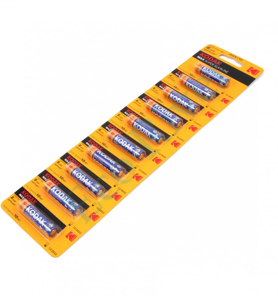Батарейка Kodak MAX LR03 (AAA) Alkaline отрывной блистер 10шт/10/100/1000