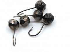 Мормышка Яман шар с отв.,цв.BN, d 6, гран., вес 1,2 г (уп. 5 шт.)