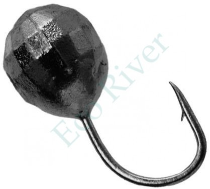Мормышка вольфрам LumiCom Шар фигурный с отв. Ф5 черн. никель