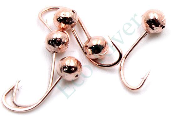 Мормышка Яман шар с отв.,цв.COPPER PLATED, d 3, вес 0,2 г (уп. 5 шт.)