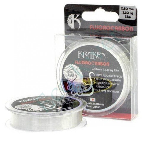 Леска Kraken Fluorocarbon 0.19 30м
