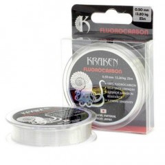 Леска Kraken Fluorocarbon 0.19 30м