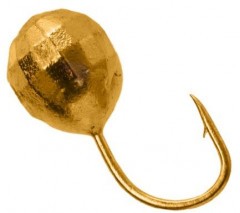 Мормышка вольфрам LumiCom Шар фигурный с отв. Ф6 золото