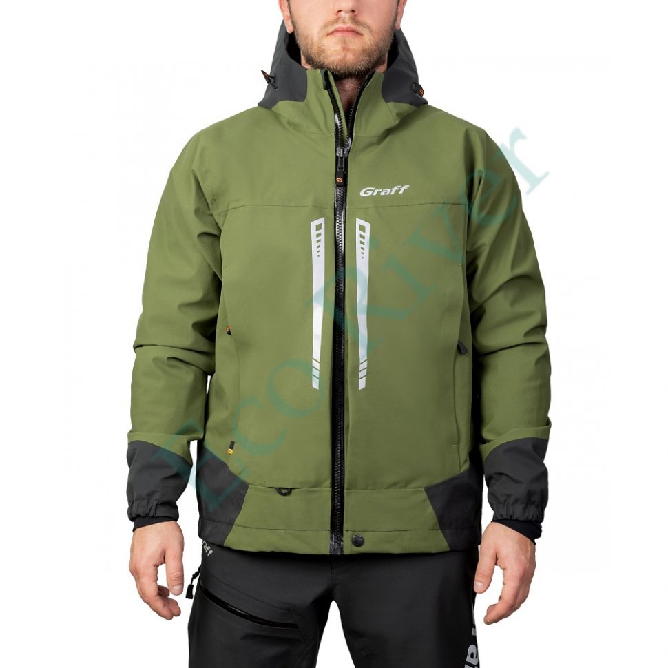 Костюм рыболовный Graff демисезонный размер 4XL/176-182 (Bratex 20000, оливковый)