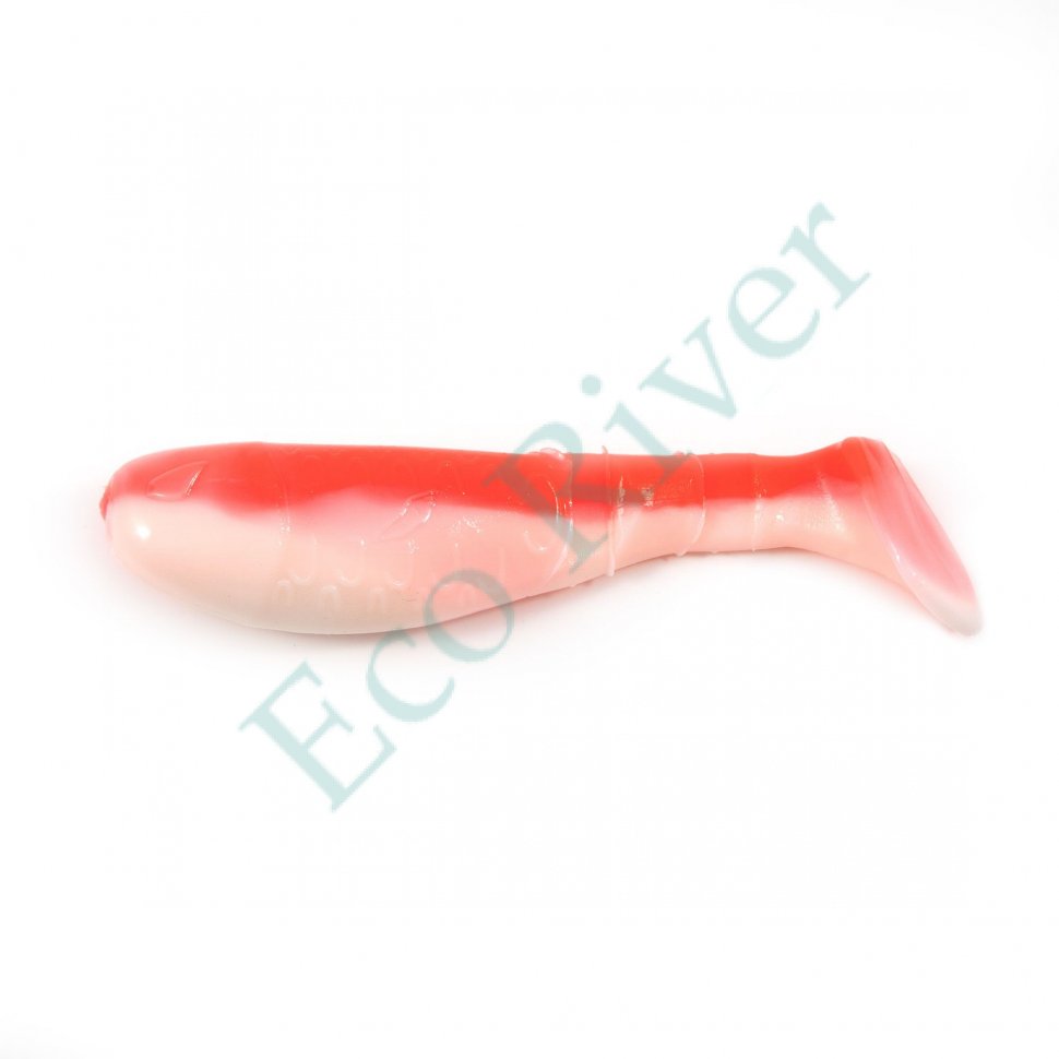 Виброхвост Yaman PRO Boost Up, р.3 inch, цвет #27 - Red White (уп. 5 шт.)