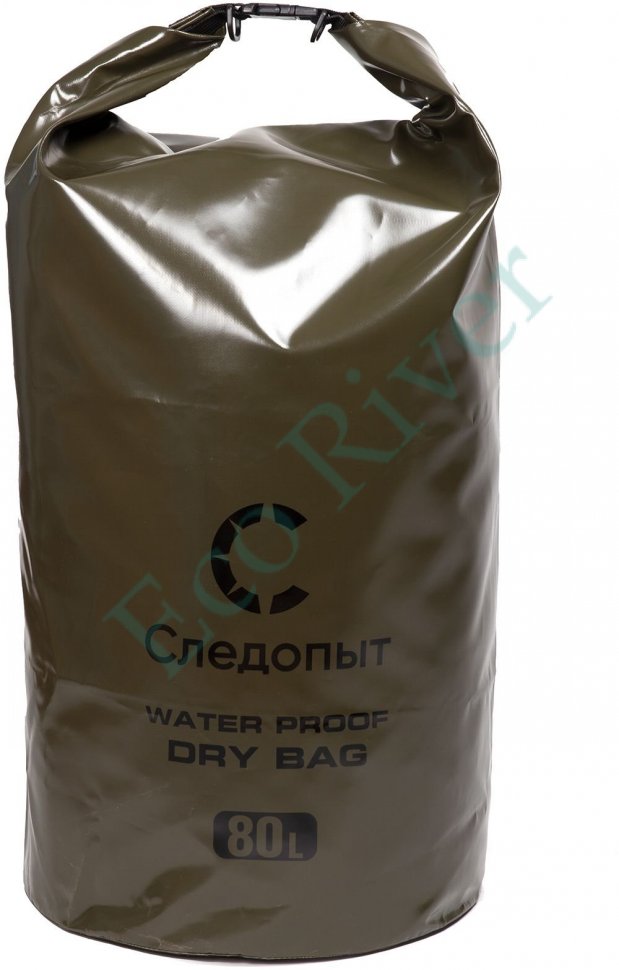 Гермомешок Следопыт - Dry Bag без лямок, 80 л,ПВХ, цв. хаки/25/20/15/