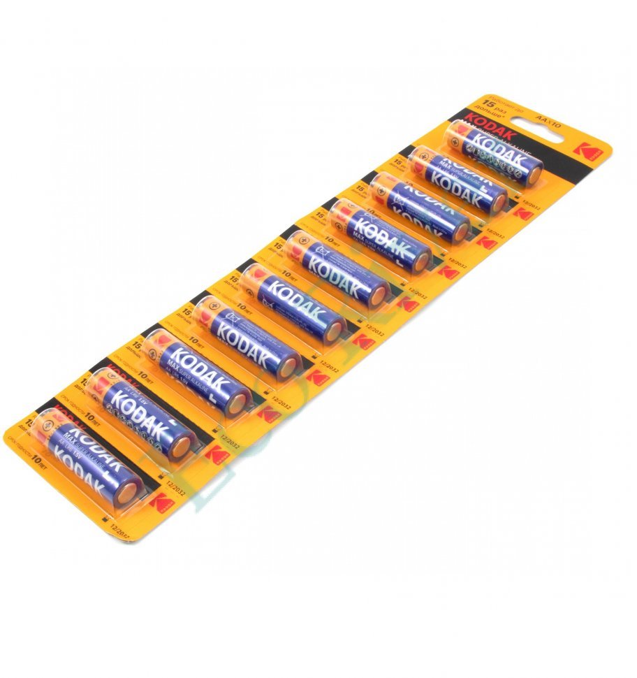 Батарейка Kodak MAX LR06 (AA) Alkaline отрывной блистер 10шт/10/100/1000