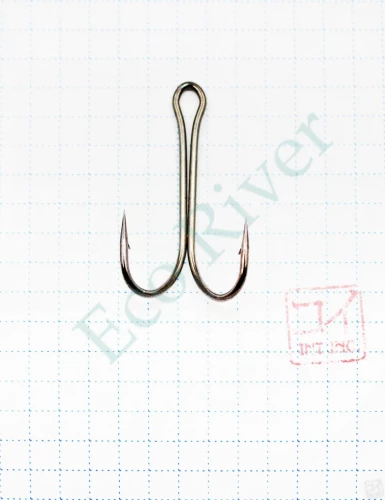 Крючок KOI SHORT DOUBLE HOOK, размер 2/0 (INT), цвет BN, двойник (10 шт.)/20/